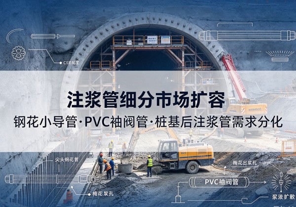 江海注浆管细分市场扩容，隧道钢花小导管、PVC 袖阀管、桩基后注浆管需求分化